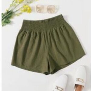 SHEIN High Waist Green Shorts